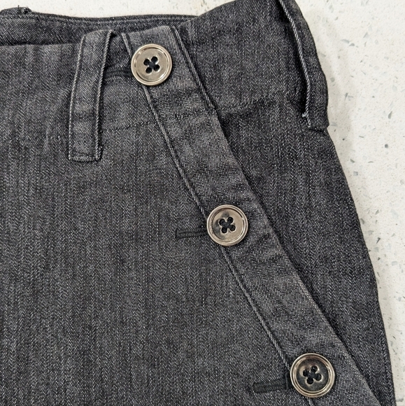 Sandro Woman Washed Black Capri Pants Cropped High Rise Pockets Casual Plus 22W - Picture 6 of 11